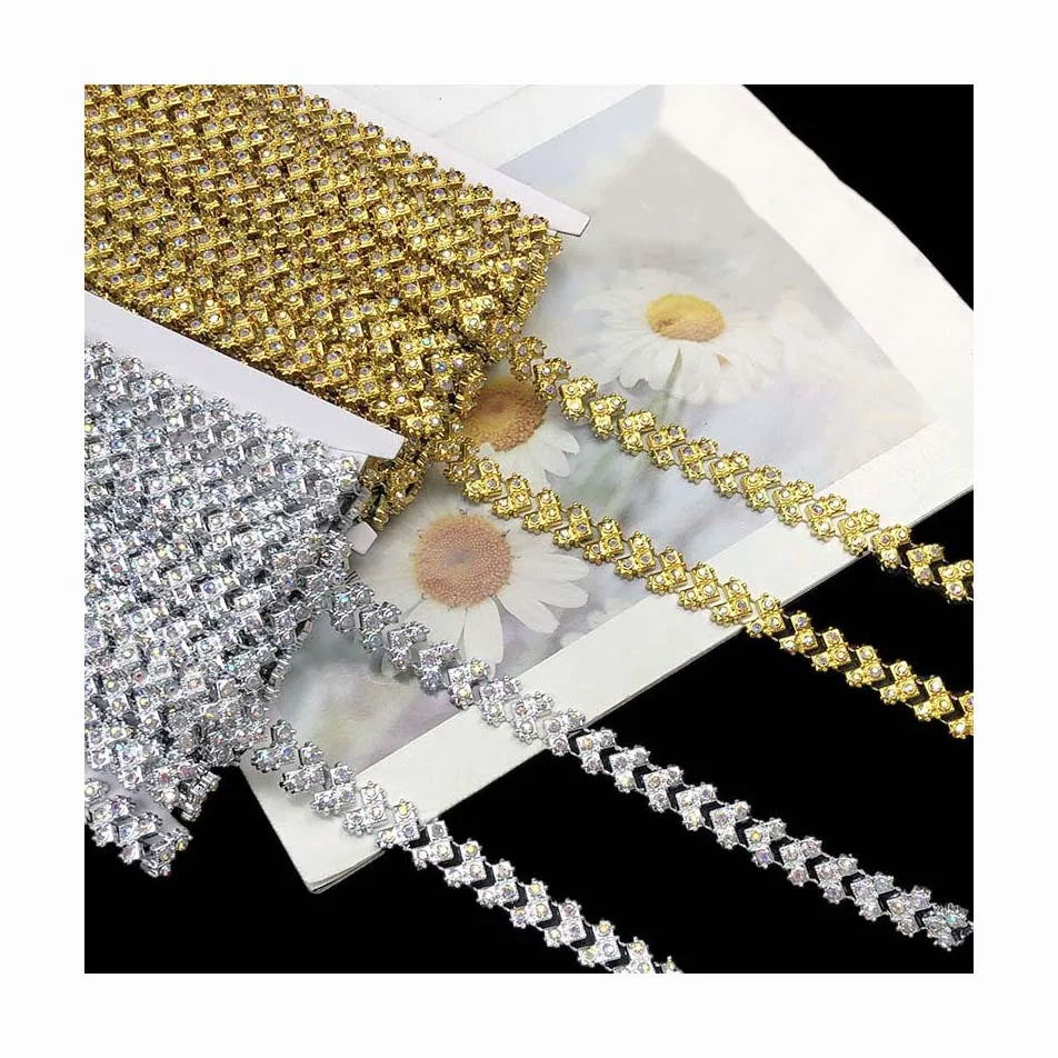 Ethnic Clothes Decorative Acrylic Rhinestone Trims Diy Costume Dress Headwear Shoes Embellished Handmade Beaded Diamond Lace
