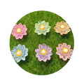 100Pcs Mini Resin Luminous Lotus Flowers Glow in Dark Tiny Florals Crafts Figurines for Party Cake Toppers Fairy Garden Decor