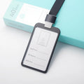 Custom Card Holder Badge  Identity Metal ID Card Holder With Lanyard Badge Reel