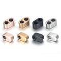 Double Separable Stainless Steel Mirror Finish DIY Bracelet Button Adjustable Rope Custom Buckle Jewelry Findings Components