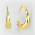 QX Custom OEM Minimalist Dainty 925 Sterling Silver Vintage Fine Jewelry 18k Gold Plated CC Waterdrop Earings for Women Luxury