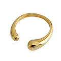 MELYNN water drop fashion 925 silver rings wholesale gold plated 925 silver rings for women