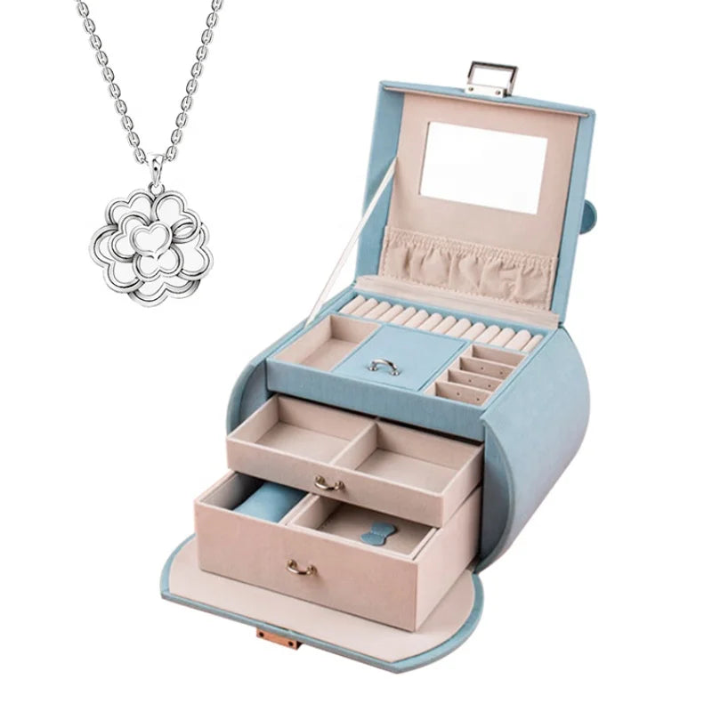 New Organizer Portable Jewelry Storage PU Leather Travel Jewelry Boxes Travel Jewelry case