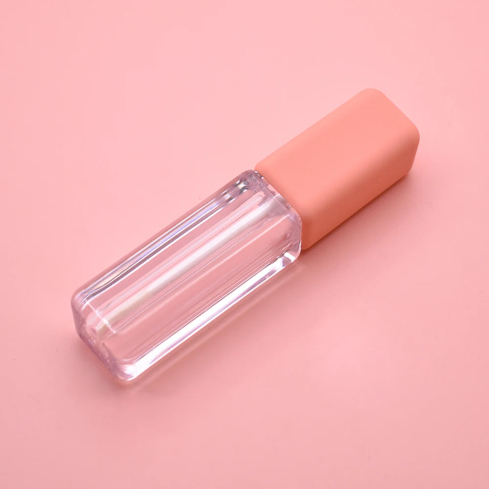 Hot Sale New Design Luxury Empty Lipstick Tube 4g  pink Transparent  Lip Stick Tube Hot Sale Lipstick Packaging
