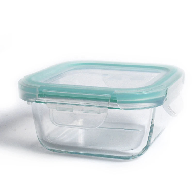 JM Kitchen Airtight Heatable Microwave Safe Newborn Friendly Meal Prep Borosilicate Glass Food Storage Containers Lunch Box Lid