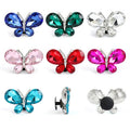 New Style Glass Metal Animal Butterfly Sparkly Shoe Accessories for Sandal Charm Button Buckle