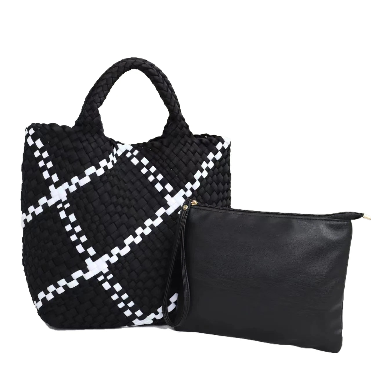 2024 New Arrival  Neoprene  Woven Twin- Bag Waterproof  Small Tote Handbag