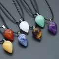 Natural Stone Pendants Fat Waterdrop Shape Mixed Healing Stone Crystal Charms for Jewelry Making Necklace Accessories