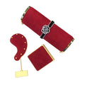Luxury Customized Metal Microfiber Necklace Earrings Bracelet Jewelry Display Stand Sets for Jewelry Store