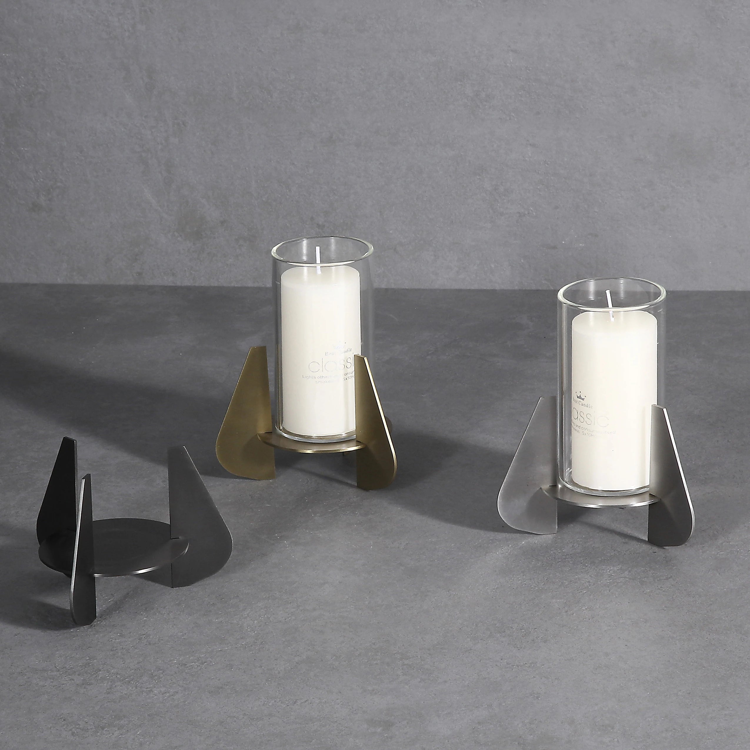 Wedding Party Candlestick Pot Home Decoration Stainless Steel Tripod Candle Holder Decoration Modern Metal Candle Holder