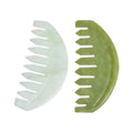 DIY Gua Sha 2020 Wholesale Xiuyan Jade Gua Sha Comb Different Jade Stones Gua Sha Hair Combs