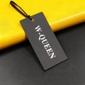 Custom Labels for Clothing Brand Free Logo Design Hanging Tags Swing Label Hangtag Hot Stamping High Quality for Garment