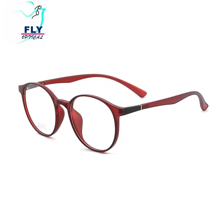 Doisyer Eco Friendly Flexible TR90 Clear Frame Optical Unisex Round Anti Blue Light Lightweight Durable Print Glasses for Gaming