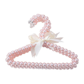 Pet Hanger Children's Pearl Hanger with Bow Dog Clothes Cat Clothing Pet Supplies Clothes Hanger
