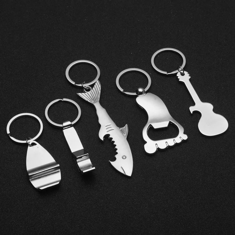 Bicycle Bottle Opener Metal Keychain Thumbs Guitar Shaped Bottle Opener Keyring Zinc Alloy FREE Customized Promotional Gifts