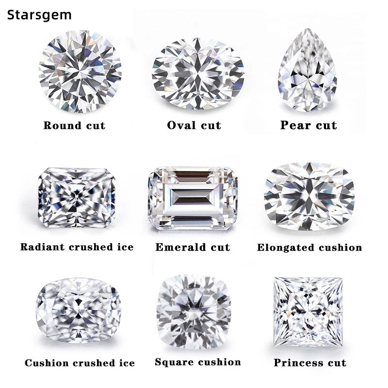 Starsgem Authorized Certificate Moissanite Round Loose White Color D Color VVS Moissanite Wholesale Price