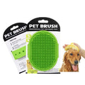 WHOLESALE  Cheap Hand-held TPR Rubber Pet Dog Shedding Bath Brush Cat Washing Hair Brush with Adjustable Strap