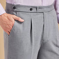 Men's High Waist Business Slim Casual Pants Naples Style Custom Label Summer Straight Leg Low MOQ Hanging Hanging High Pants
