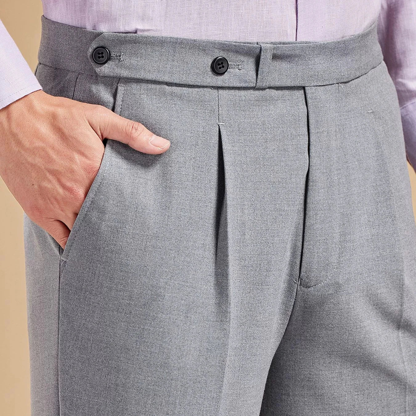 Men's High Waist Business Slim Casual Pants Naples Style Custom Label Summer Straight Leg Low MOQ Hanging Hanging High Pants