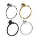 USING Modern Style 304 Stainless Steel Wall Mounted Bathroom Accessories Towel Ring Eco-Friendly Black Satin/Polish 180x164MM