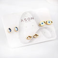 Popular Designs Gold Plated Stainless Steel 3 Pairs Earring Set Bulk Wholesale Cute Girls Gift Mixed Cut Stud Earrings