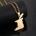 Fashion Trinidad and Tobago Map Flag Pendant Necklace for Women Men Gold Color Party Engagement Stainless Steel Jewelry Gifts