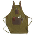 Manufacturers Wholesale Apron Custom LOGO Barbershop Work Clothes Apron Adjustable PU Ribbon BBQ Apron
