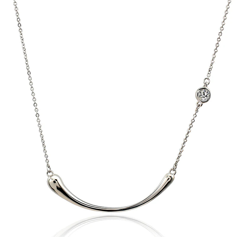 European Female Fashion Pendants Long Women Men Collar Jewelry Choker Punk Silver Color Zircon Necklace Chain