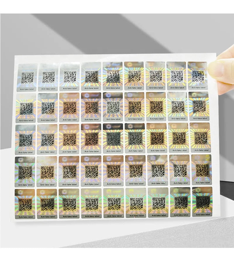 Small MOQ Low Price Offer Qr Code Hologram Sticker Custom logo  Hidden Text Hologram Sticker