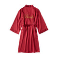 Wholesale Trendy Wedding Party Team Bride Robe Bridesmaid Satin Pajamas for Women