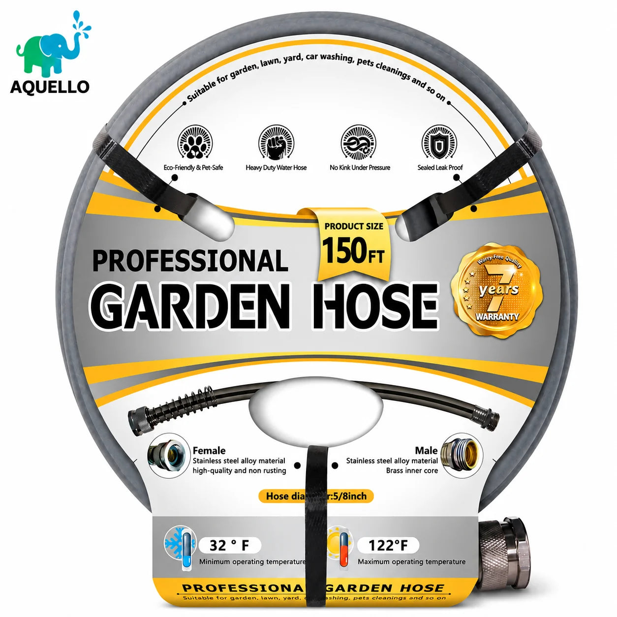 Factory Wholesale 5/8 in 10 FT Flexible Garden Watering Hose Heavy Duty 5/8 in Hose Pipe PVC Hose Water Watering Hose