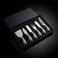 Kitchen Customized Logo Stainless Steel 304 Cheese Knife Set with Cheese Tools Gift Box OEM Available
