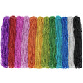 33in Colorful Beaded Necklaces Mardi Gras Beads Necklace for Mardi Gras Costume Patrick's Day Decoration Birthday Party Favors