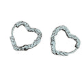 Factory Directly Wholesale 925 Sterling Silver Simple Fashion Heart Hoop Earrings for Women Jewelry 2023