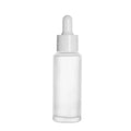 In Stock 20ml 25ml 30ml 50ml Frosted Glass Serum Dropper Bottle With White/black Dropper for Cosmetics