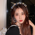 Diadema Bling Bling Shiny Rhinestone Diamond Happy New Year Headband Party Letters Hair Hoops Fascia Per Capelli