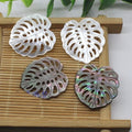 Wholesale 24*26mm White Shell Monstera Leaf Mother of Pearl Plumeria