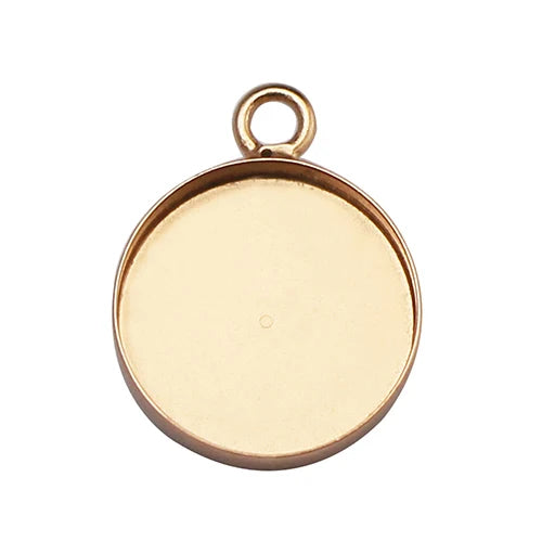 No Bails Pendants Bezel Tray Sterling Silver DIY Jewelry Findings Necklace Charms Connector Jewelry Making Supplies