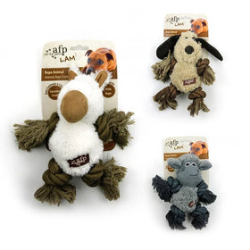 AFP Interactive Dog Sheep Horse Mixed Plush Pet Cuddle Chewing Toy Rope Animal Dog Toy