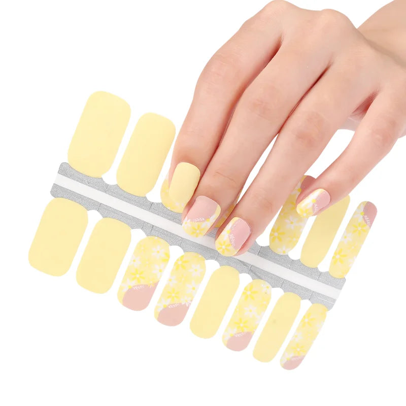 Shanghai Huizi 16 Tips Nail Polish Wraps Self Adhesive Full Cover  Nail Polish Stickers