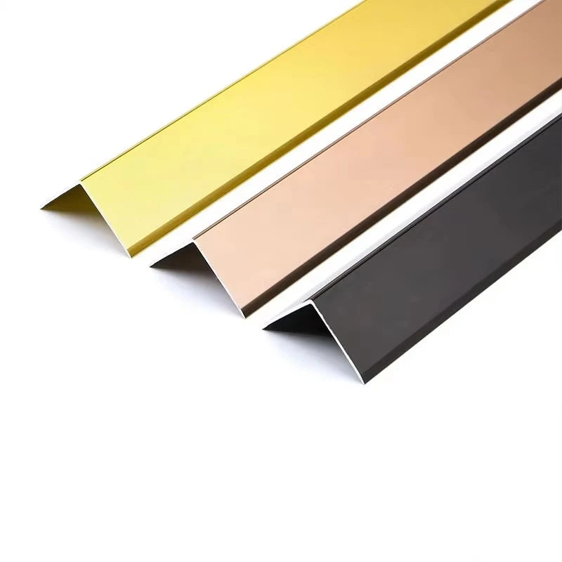 Customized Modern L-Shape Aluminum Alloy Decorative Profile Metal Flooring Wall Accessories Luxury Touch Aluminum Decoration