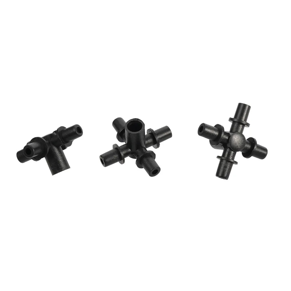 4 Way Garden Connector 6mm Nozzle Sprinkler Connector Agriculture Irrigation System Nozzle Joint Splitter