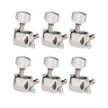 6 in Line Right Hand Semiclosed Machine Heads Tuners Guitar String Tuning Pegs for Electric Acoustic Guitar Parts Replacement