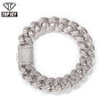 High Quality Gold Plated Hip Hop Miami Iced Out Cuban Curb Link Bracelet Thick for Men Jewelry Men Bracelet