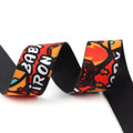Low MOQ Polyester Sublimation Printed logo Elastic Webbing for Clothes Men Polo Shirts Wig Elastic Band