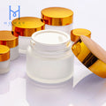 Wholesale 50g clear Frosted Glass Jar Cosmetic Jar with Cap