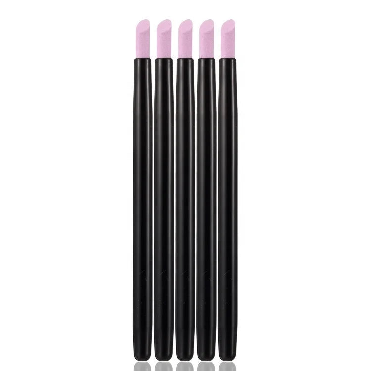 New 5pcs/set Nail Polish Pen Acrylic Rod Carving Grinding Pen Black Exfoliated Quartz Pen