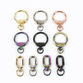 Meetee Decorative Alloy Spring Keychain Hook Buckle BF029 BF781 O Ring Clasp Swivel Dog Buckle Luggage Use Chain Snap Accessory