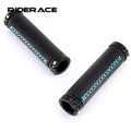 RIDERACE Bike Handlebar Anti-Skid Aluminum Alloy PU Leather Shock Absorption Sweat-absorbent Lock Handle Mountain Bicycle Grips