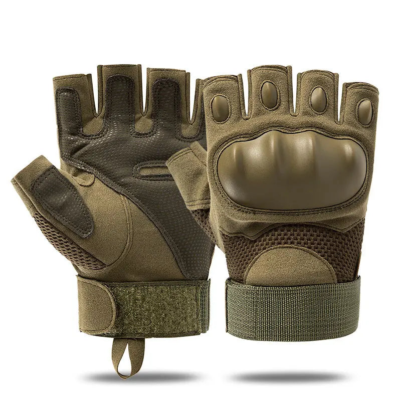 Half Finger Men's Motorcycle Cycling Gloves Sports Shooting Cut-protection Hunting Outdoor Black Tactical Gloves Manufacturer
